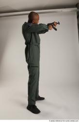 Man Adult Average Black Fighting with gun Standing poses Army